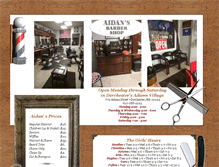 Tablet Screenshot of aidansbarbershop.com